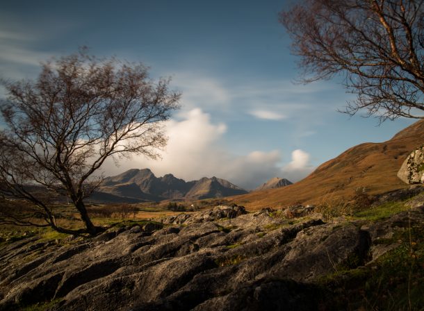 Cindy Hess, Leipzig, Fotografin, photography, Landschaft, landscape, Schottland, Scotland, Elgol road, Torrin, limestone garden, Langzeitbelichtung, time exposure, Bla Bheinn, Cuillins, Isle of Skye